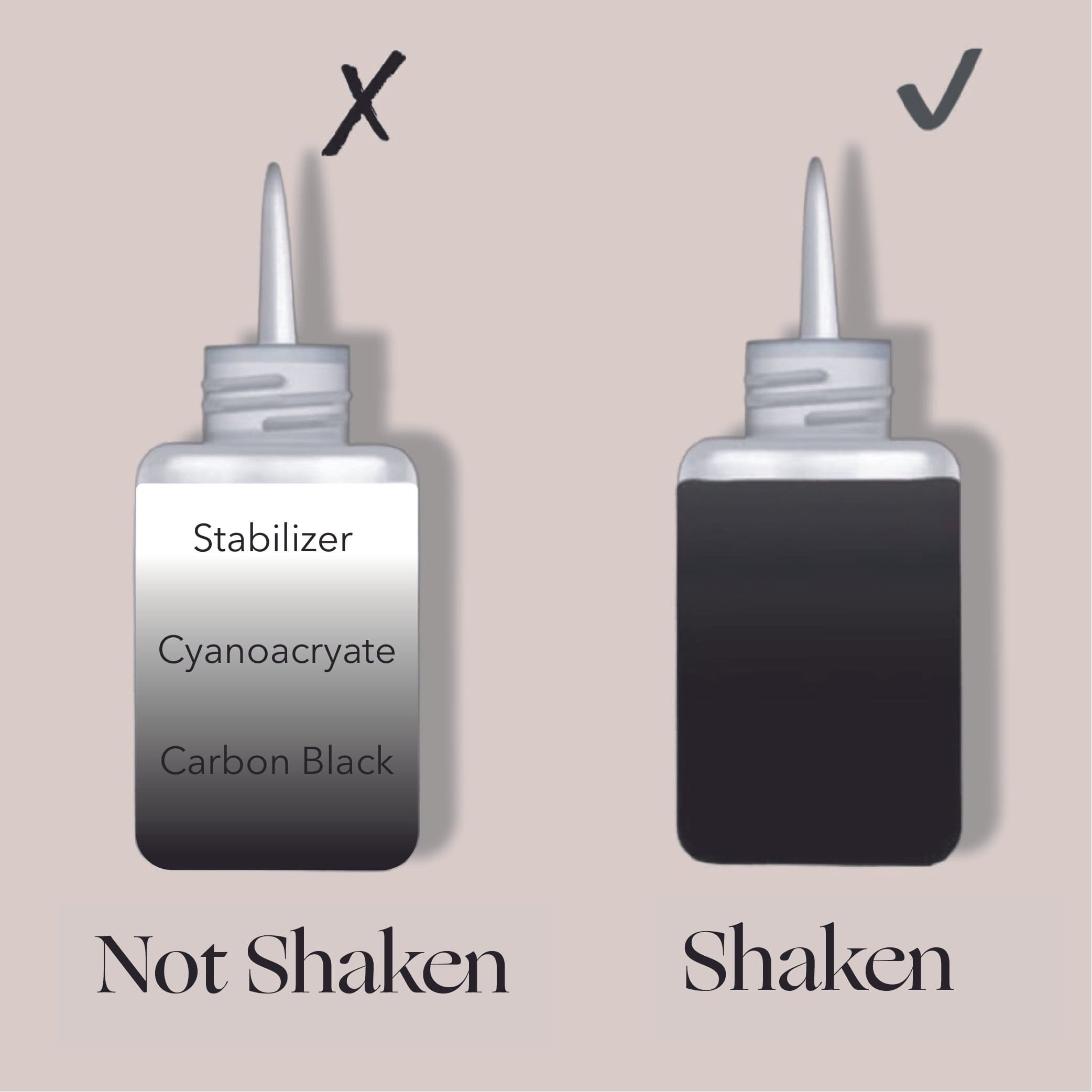 shaken glue vs not shaken glue