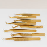 diamond grip tweezer in gold