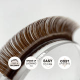 BROWN EASY FANNING LASHES - MIX