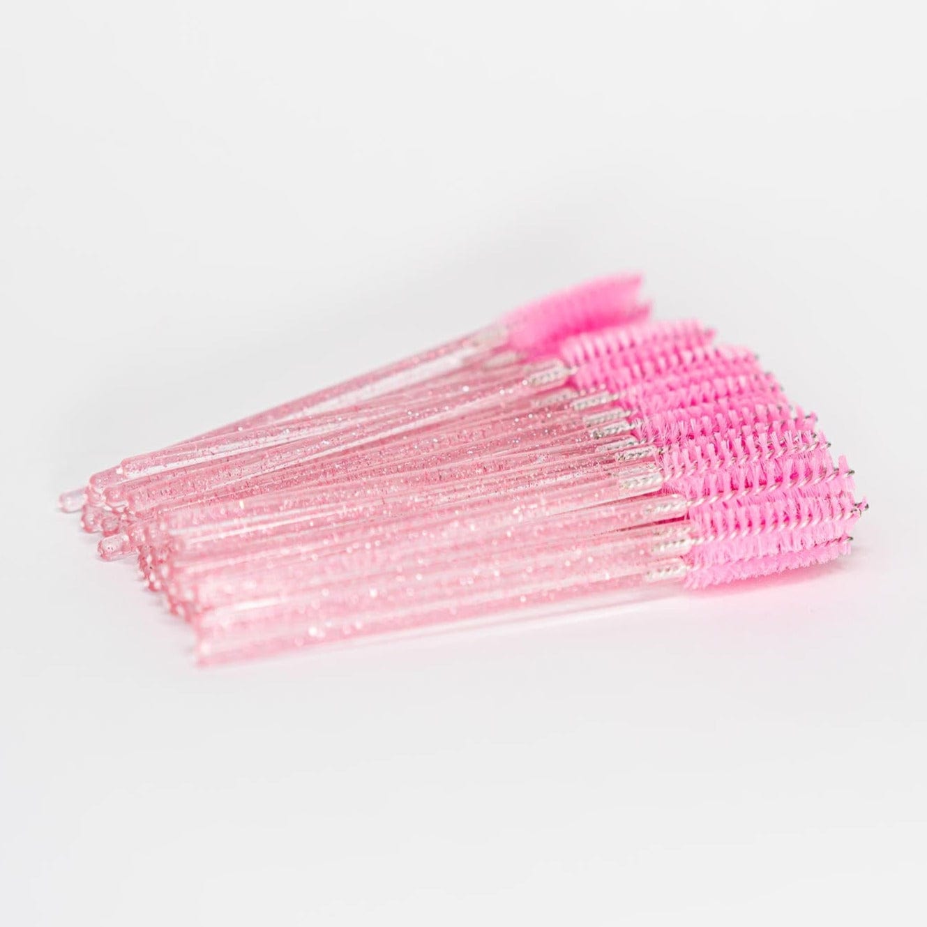 pink glitter mascara brushes
