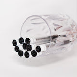 black glitter tube wands