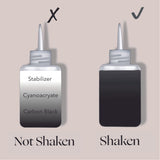 shaken glue vs not shaken glue